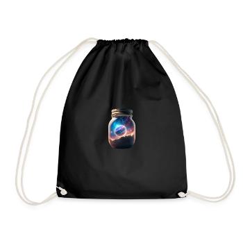 Universe in a glass - Drawstring Bag - black - Front