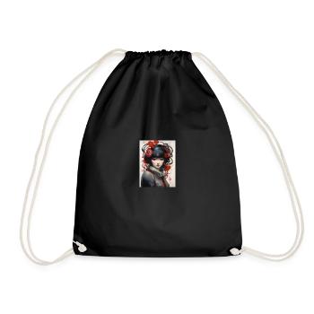 Manga Japonais Femme - Sac de sport léger - noir - Devant