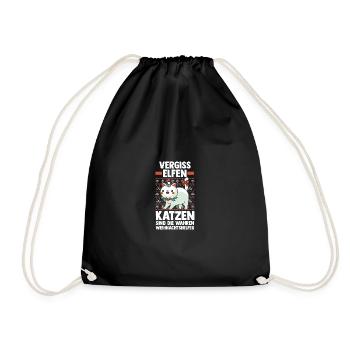 Père Noël Fête de Noël Noël Chats - Sac de sport léger - noir - Devant