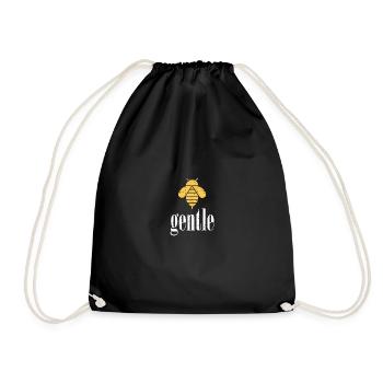Gelb Bee Gentle Biene Be Gentle - Turnbeutel - Schwarz - Vorne