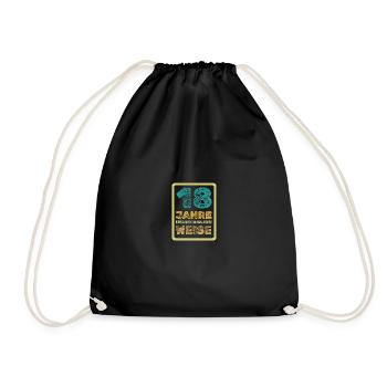 Proverb 18 - Drawstring Bag - black - Front