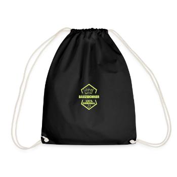 Draughtsman as work - Drawstring Bag - black - Front