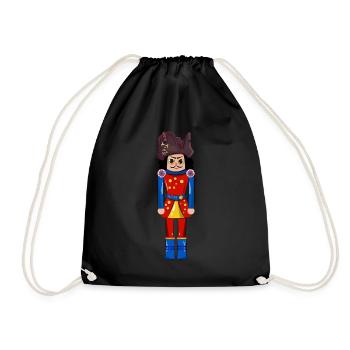 Pirate Nutcracker - Drawstring Bag - black - Front