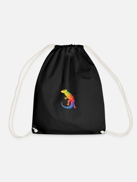 Gecko - Drawstring Bag - black