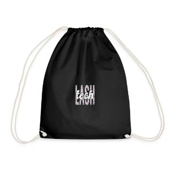 Lash Tech Eyelashes Technician Eyelashes Eyelashes Lash T - Drawstring Bag - black - Front