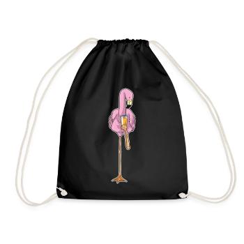 Flamingo Saft - Turnbeutel - Schwarz - Vorne