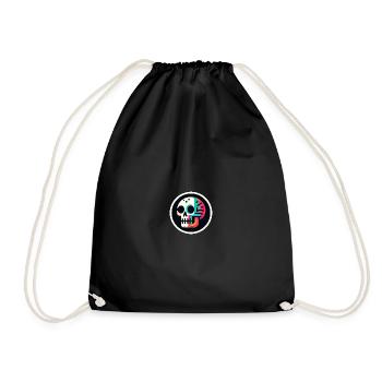 Skeleton colorful - Drawstring Bag - black - Front