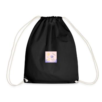 Pastel Sea Shells Starfish - Drawstring Bag - black - Front