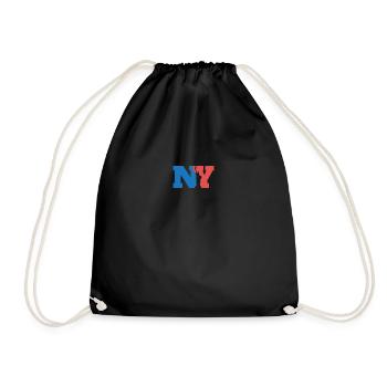 City NY New York Freiheitsstatue Geschenkidee - Turnbeutel - Schwarz - Vorne