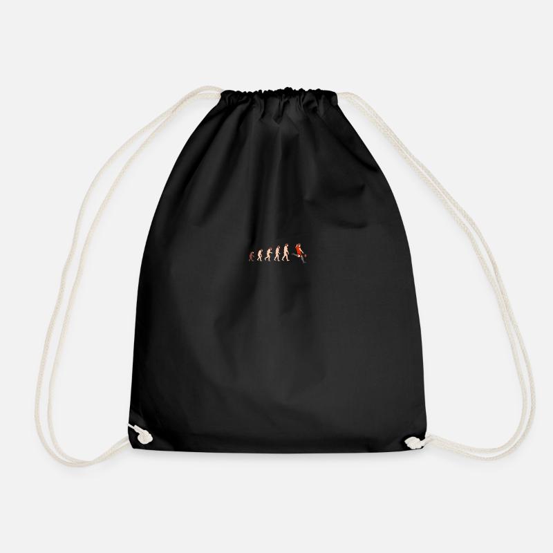 Evolution Rugby Funny gift idea - Drawstring Bag - black