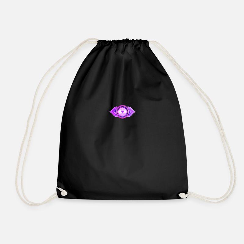 Third eye Chakra, Anja - Drawstring Bag - black