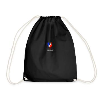 rooster blue white red - Drawstring Bag - black - Front