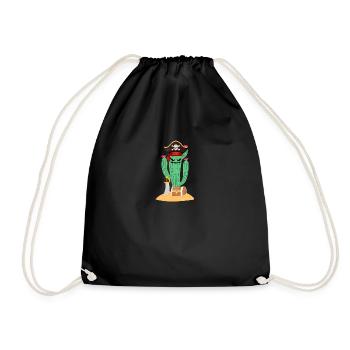 Cactus en tant que pirate - Sac de sport léger - noir - Devant