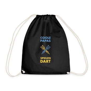 Cool dads playing darts - Drawstring Bag - black - Front