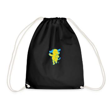 Cute dog design - Drawstring Bag - black - Front