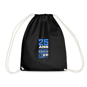 25 Ans Humour Geek 25 Ans Anniversaire Gamer - Sac de sport léger - noir - Devant