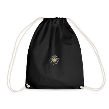 flower - Drawstring Bag - black - Front
