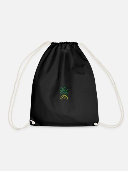 Ananas Sketch – Fresh Fruit Graphic - Turnbeutel - Schwarz