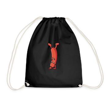 Saucisse qui fait un support à main - Sac de sport léger - noir - Devant