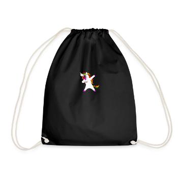 tamponner licorne licorne aux couleurs de l'arc-en-ciel lgbt - Sac de sport léger - noir - Devant