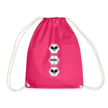 padel padel-tennis paddle padle - Drawstring Bag - fuchsia - Front