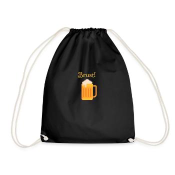 Bier Brust! - Turnbeutel - Schwarz - Vorne