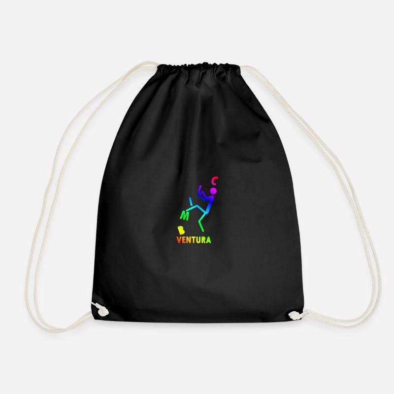 Climb the Rainbow Letters - Turnbeutel - Schwarz