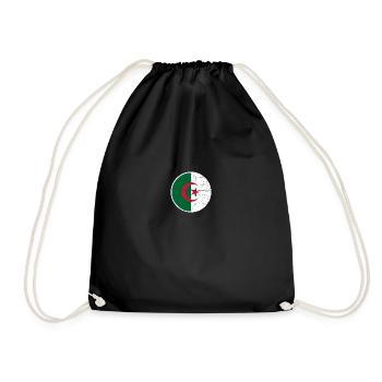 Algeria Algeria Algerian flag - Drawstring Bag - black - Front