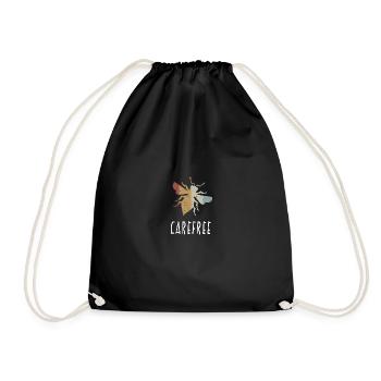 Retro Bee Carefree Biene Be Carefree - Drawstring Bag - black - Front