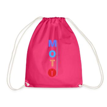motorcycle - Drawstring Bag - fuchsia - Front