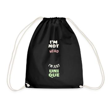 Funny funny Unique cool humor vector - Drawstring Bag - black - Front