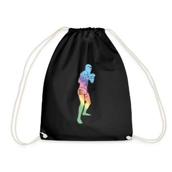 Mma Silhouette - Drawstring Bag - black - Front