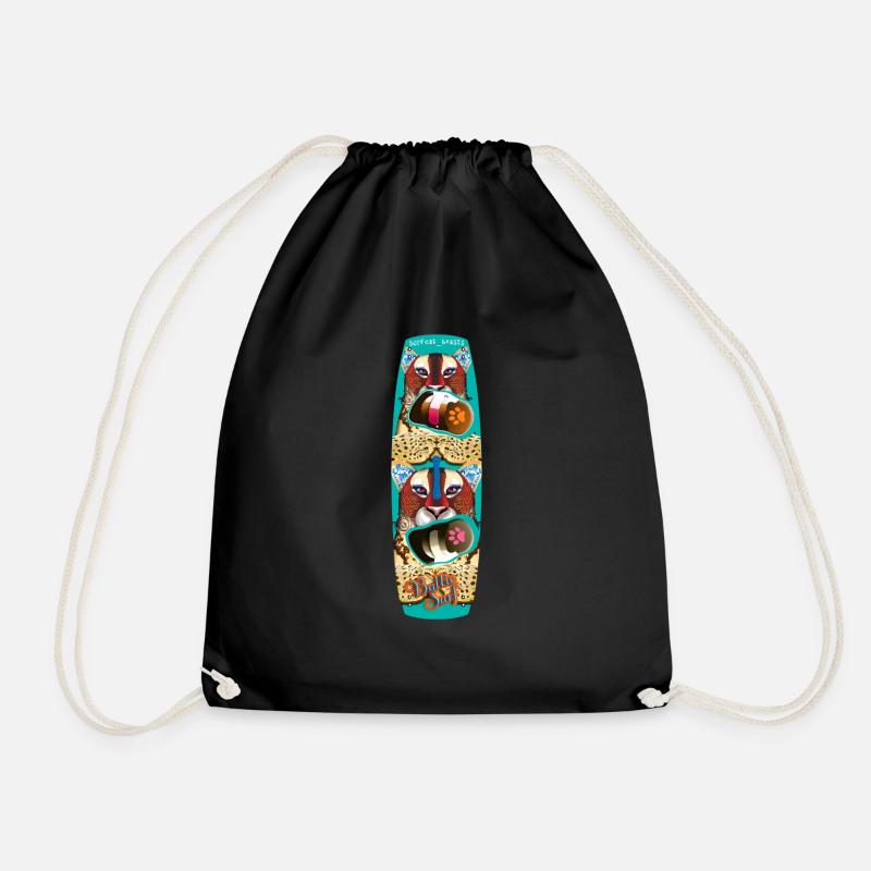 kitesurfing - Drawstring Bag - black