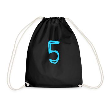 5 JAHRE. 5-JÄHRIGES JUBILÄUM. GEBURTSTAG 5 JAHRE. FÜNF 5 - Turnbeutel - Schwarz - Vorne