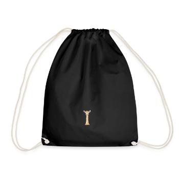 Baby giraffe - Drawstring Bag - black - Front