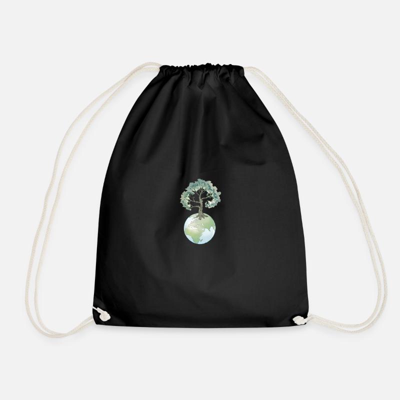Mother Nature - The Tree That Sustains Our Environment - Drawstring Bag - black