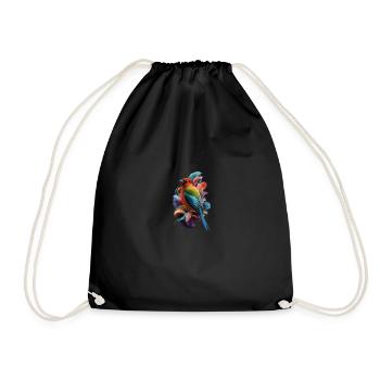 Rainbow Finch - Nature's Palette - Drawstring Bag - black - Front