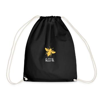 Abeille jaune Abeille joyeuse Soyez joyeuse - Sac de sport léger - noir - Devant