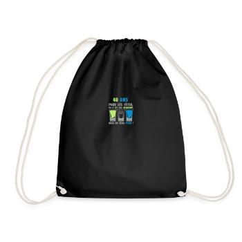 40 ans shooter alcool anniversaire plein - Sac de sport léger - noir - Devant