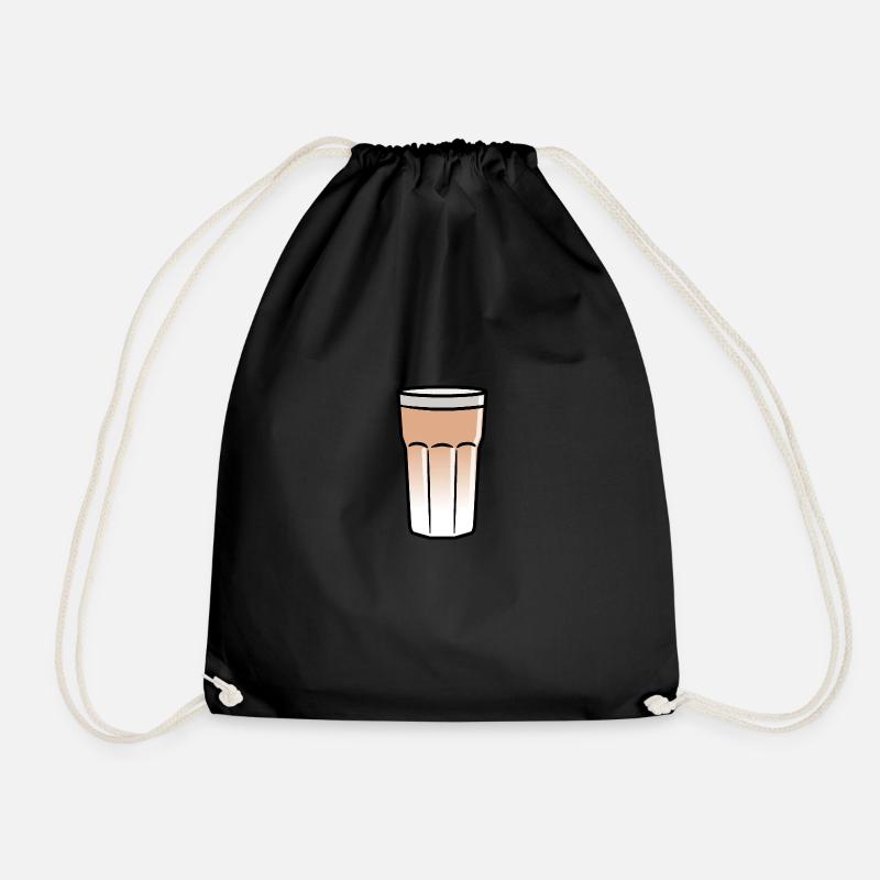 Lecker Latte Macchiato - Turnbeutel - Schwarz