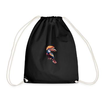 Vibrant Spectrum Finch - Drawstring Bag - black - Front