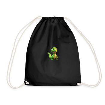 Tinysaure - Drawstring Bag - black - Front