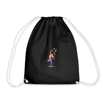Gymnastics Gift - Girls & Kids - Drawstring Bag - black - Front