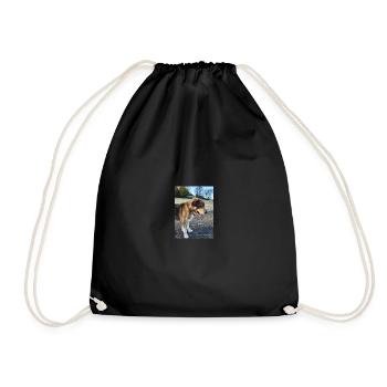 Amour de chien / chien / animal - Sac de sport léger - noir - Devant