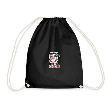Le Père Noël ici pour les cookies - Sac de sport léger - noir - Devant