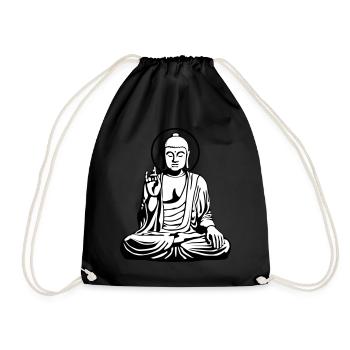 Young Buddha No.1_2c - Turnbeutel - Schwarz - Vorne