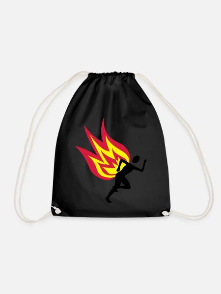 Jogger Feuer - Turnbeutel - Schwarz