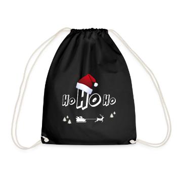 Noël Noël moche Ho ho chapeau rouge - Sac de sport léger - noir - Devant