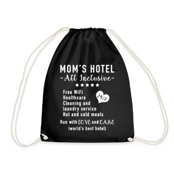 Fête des Mères drôle Idée de cadeau - Dam Hôtel - Sac de sport léger - noir - Devant
