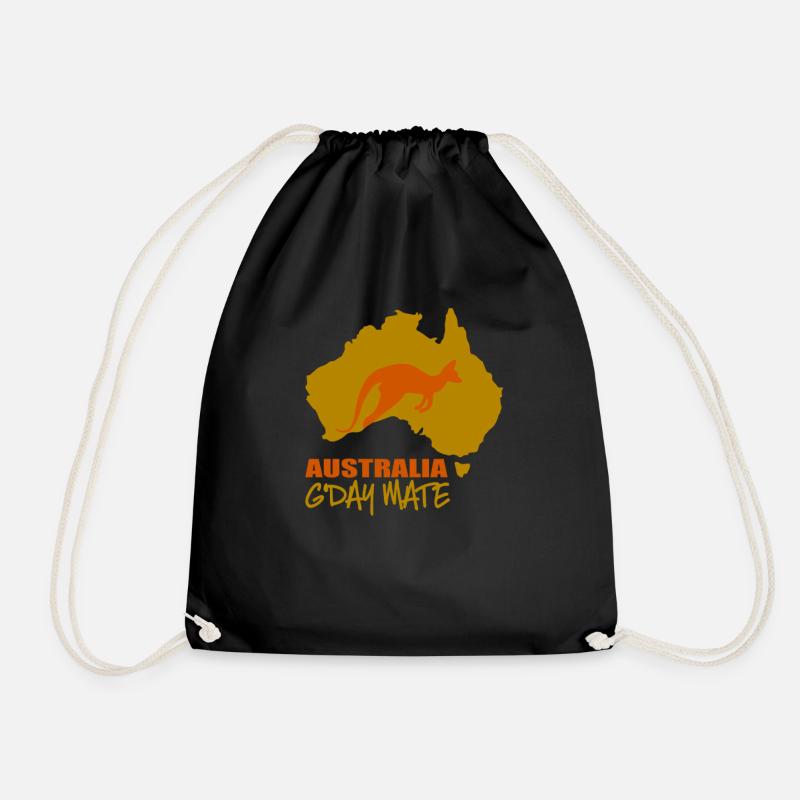 Australia - Drawstring Bag - black